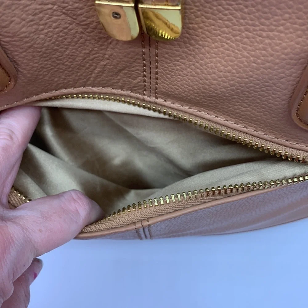 Joy & Iman Tan Leather  Satchel , A Y2K Treasure